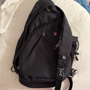 Swiss Tech Charcoal Sling Backpack